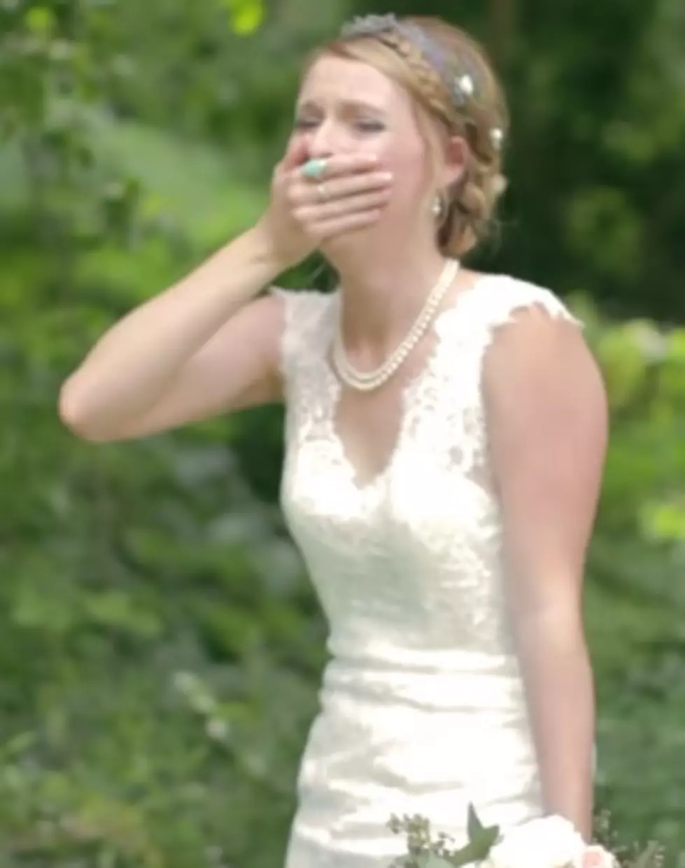 This Photo Says It All..Bride Gets A Special Gift On Her Wedding Day