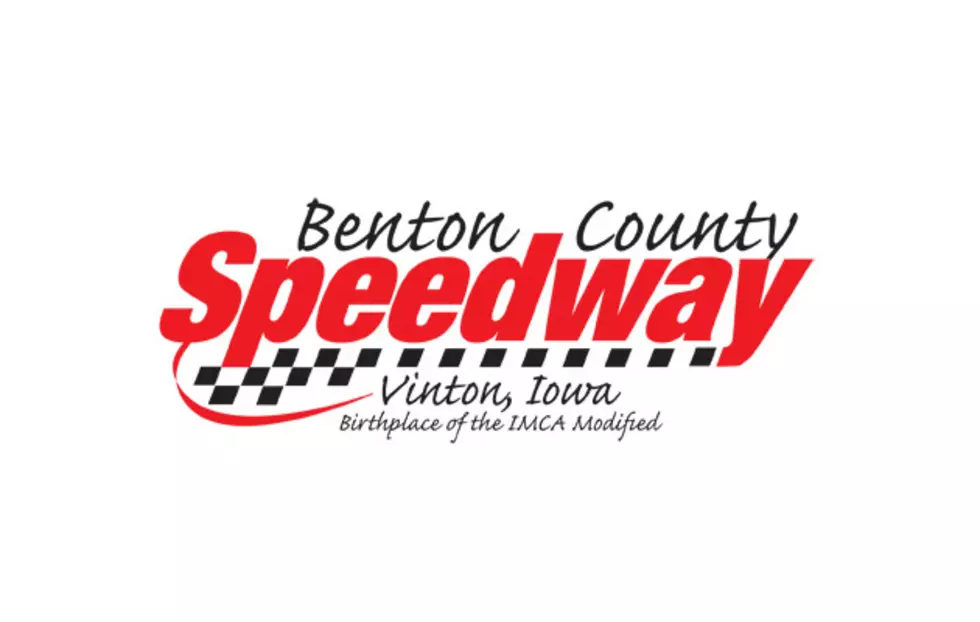 Brown Holds on for IMCA Hobby Stock Checkers at Benton County Speedway