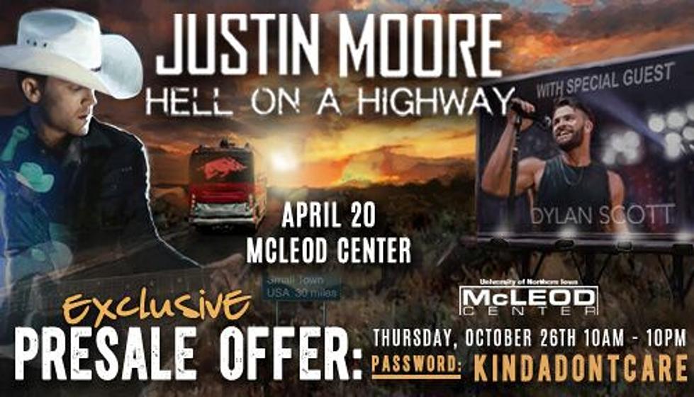 Justin Moore Concert at McLeod Center, Buy Tickets One Day Early
