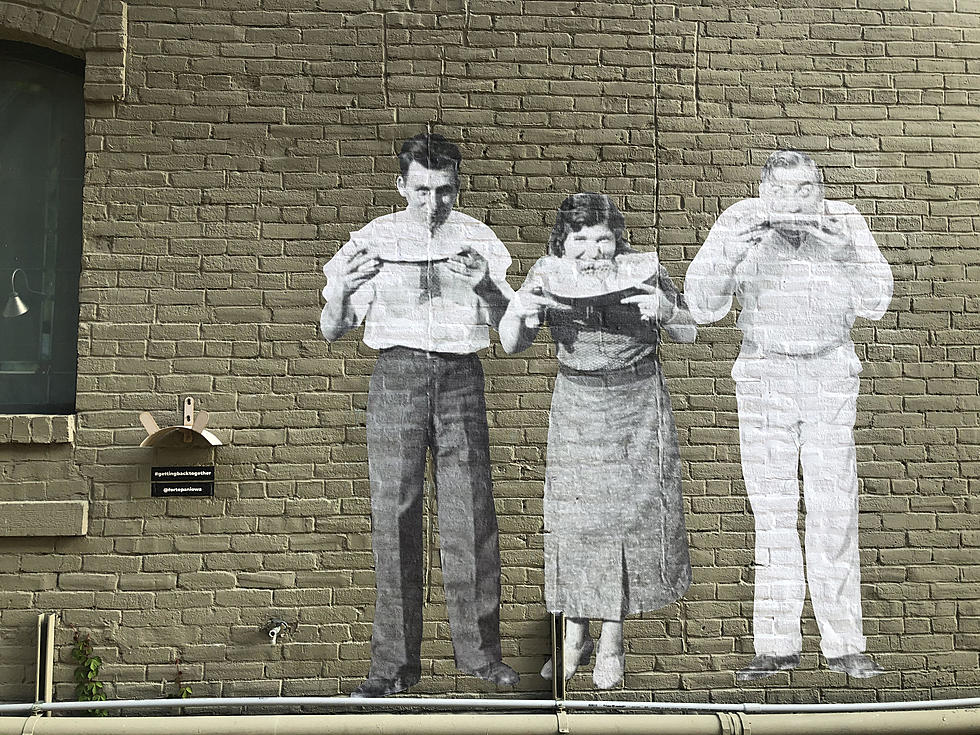 Murals of Old Photos Go Up in Downtown Cedar Falls