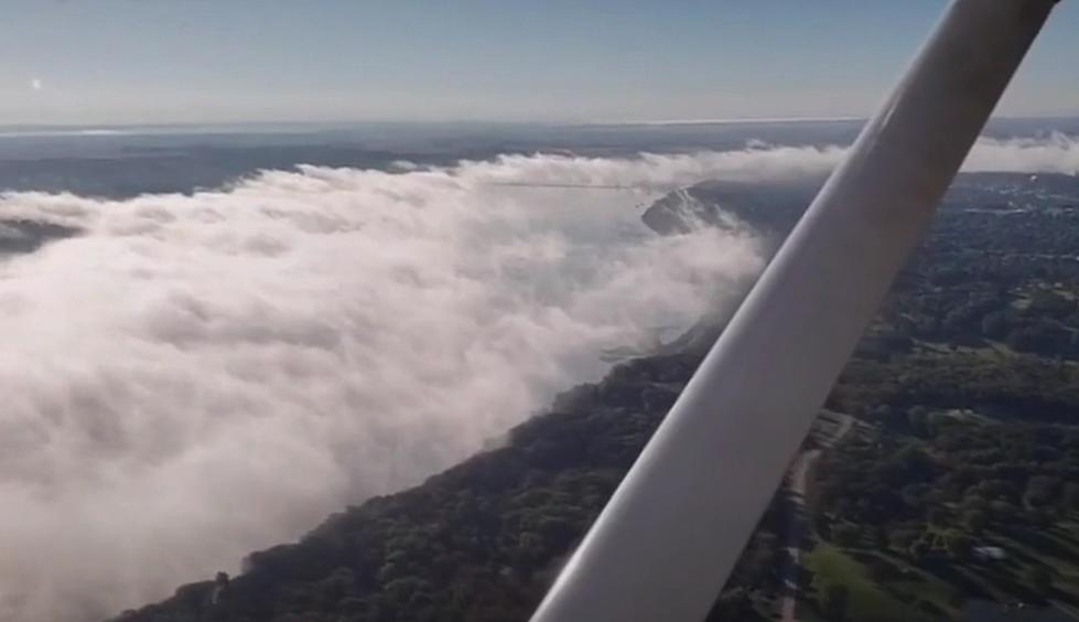 Pilot Shares Video of Mississippi River Fog Rolling into Iowa