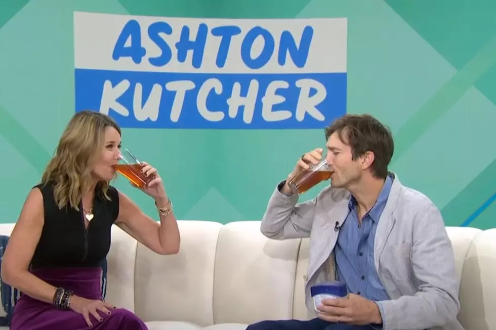 Ashton Kutcher Does Iowa Proud With A Fantastic Beer Chug [WATCH]
