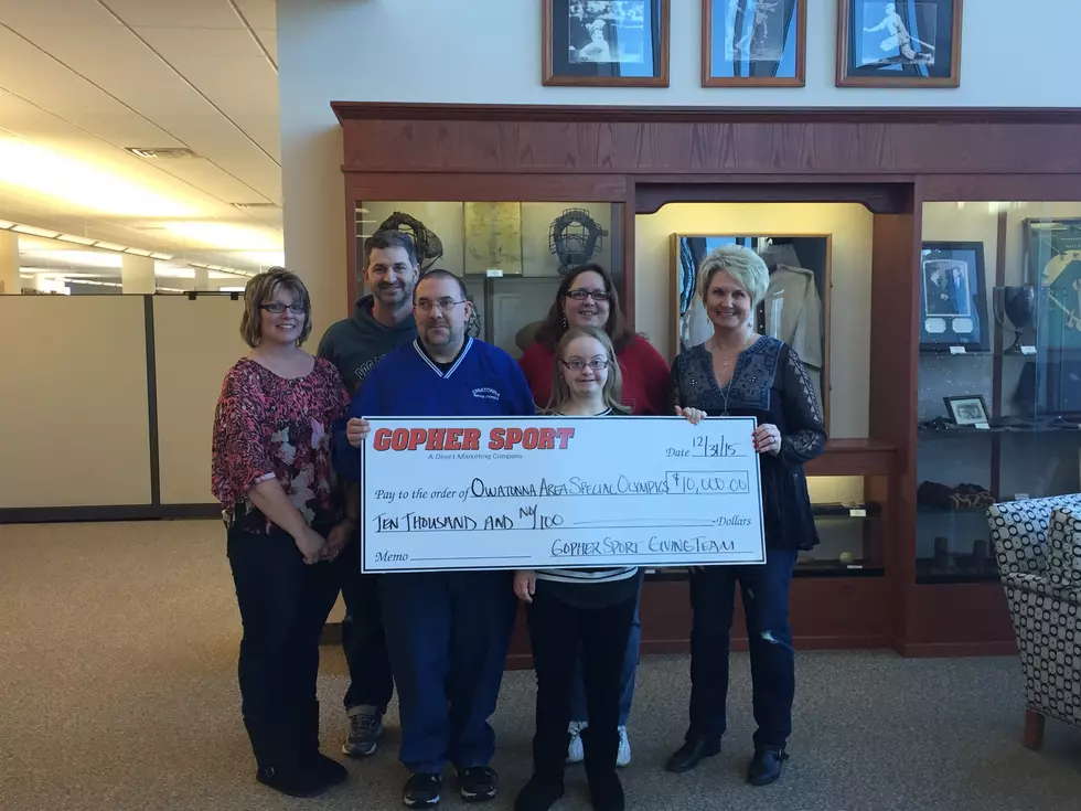 Gopher Sport Makes Generous Donation to Owatonna Area Special Olympics