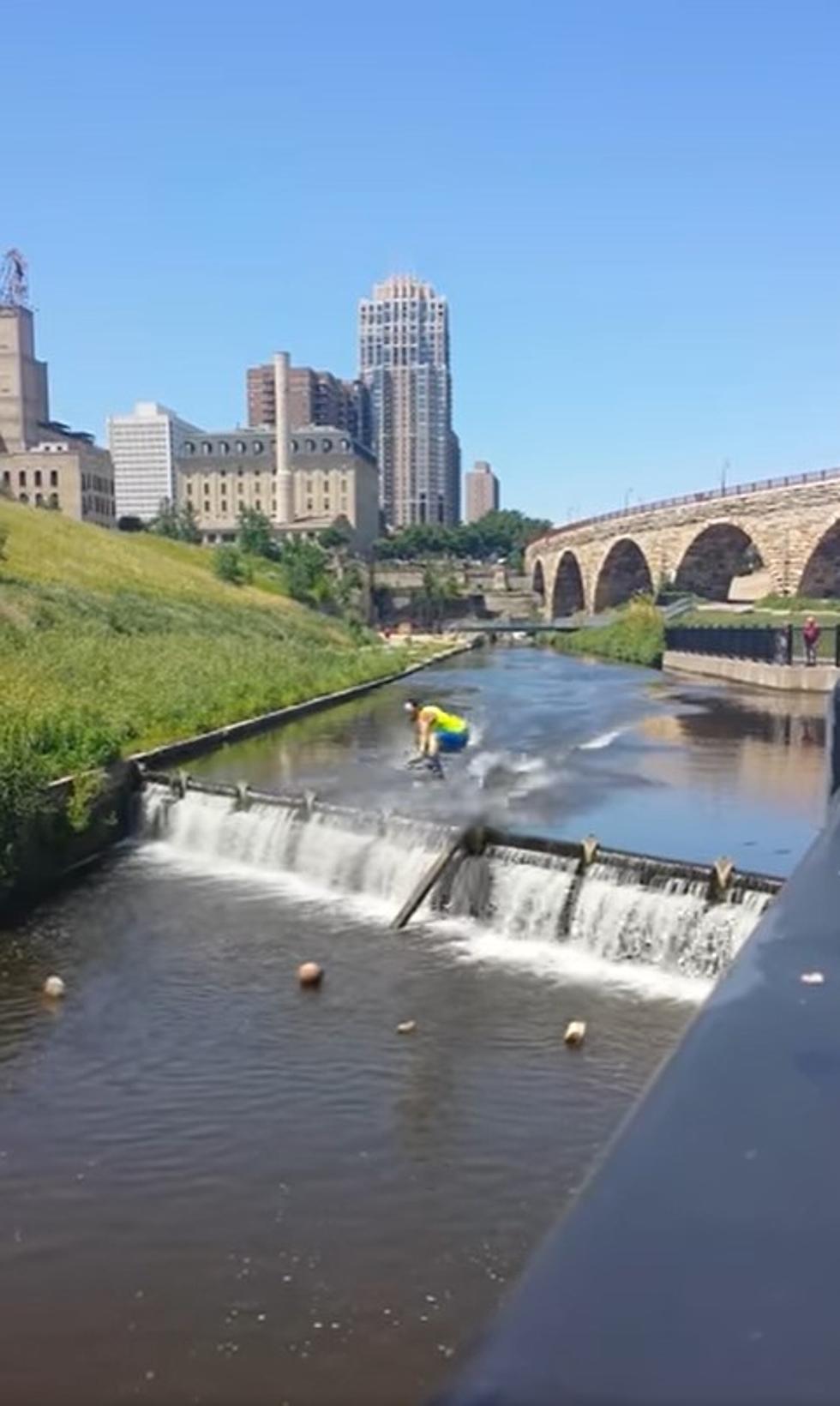 Is This Legal? Would You Dare Try ‘Surfing’ Down This Minneapolis Falls?