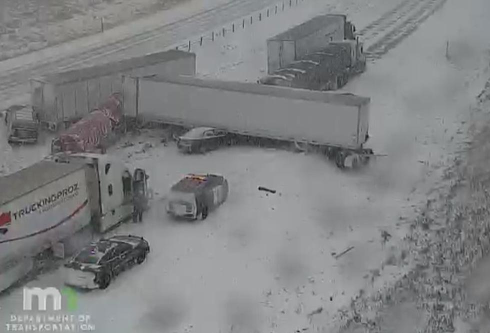 Snow Causes Big Problems On I-35 North of Faribault After Blizzard