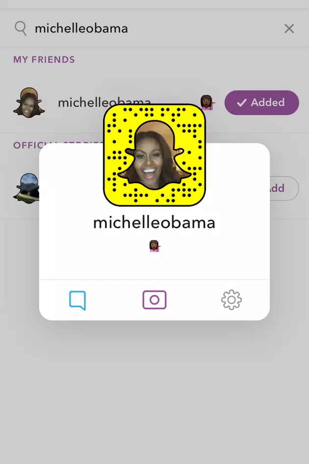 Michelle Obama is on Snapchat