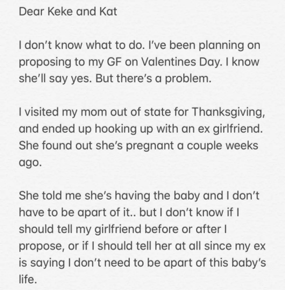 Dear Keke and Kat: I Cheated and She's Pregnant