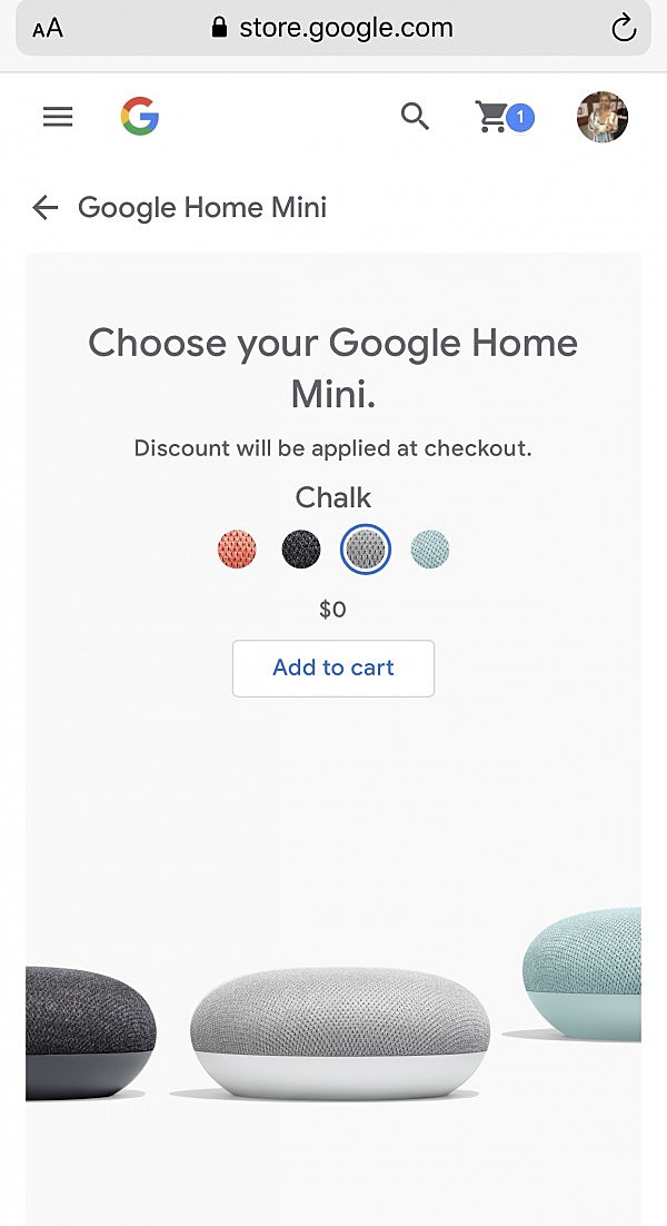 google home mini free