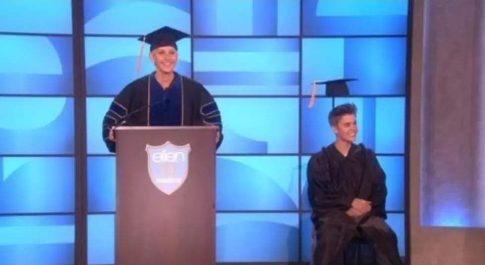 Justin Bieber Graduates&#8230;  On Ellen