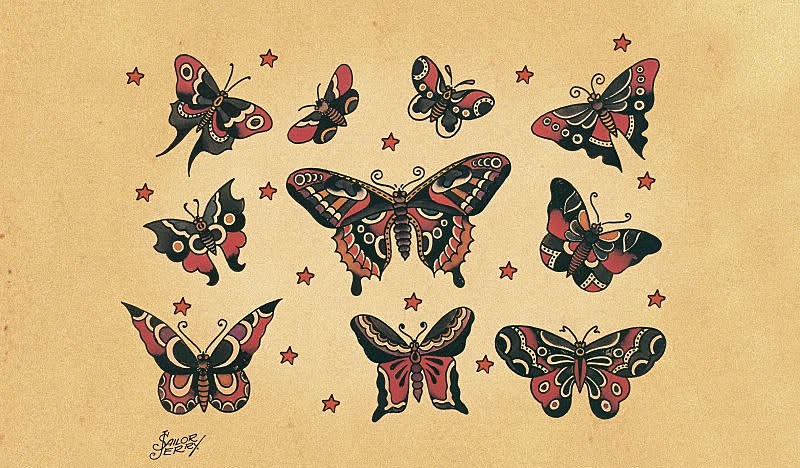 Moth Butterfly Temporary Tattoo  Spirithalloweencom