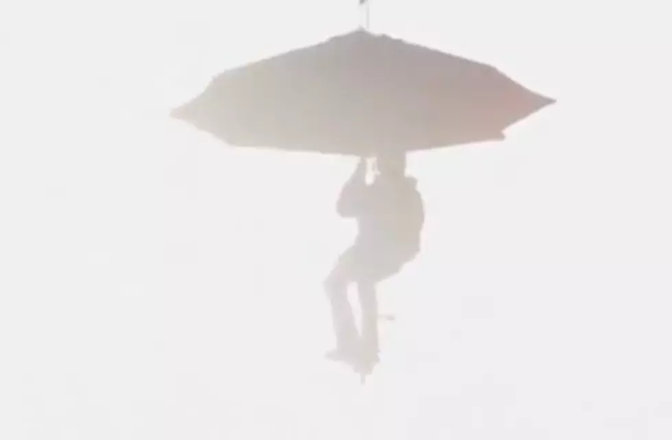 Man Puts Mary Poppins Umbrella Stunt To An Extreme Test!