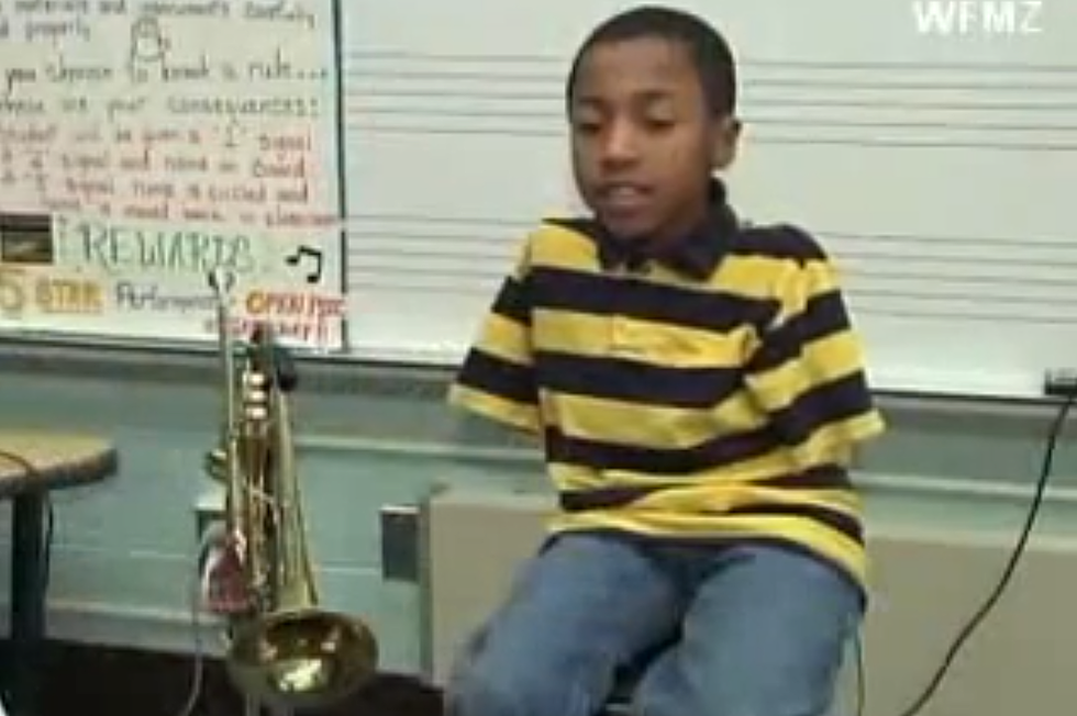10-Year-Old Boy With No Arms Plays Trumpet With His Feet [WATCH]