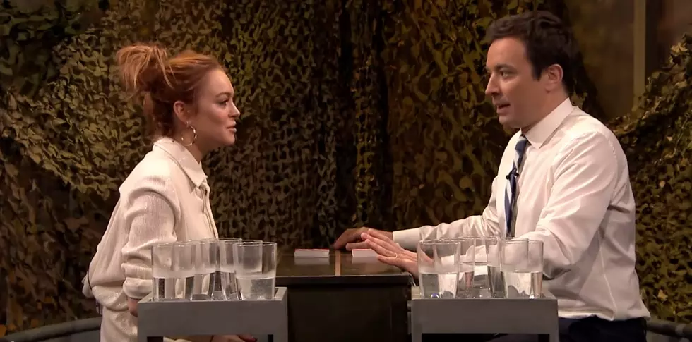 Lindsay Lohan and Jimmy Fallon Have Epic Water War [WATCH]