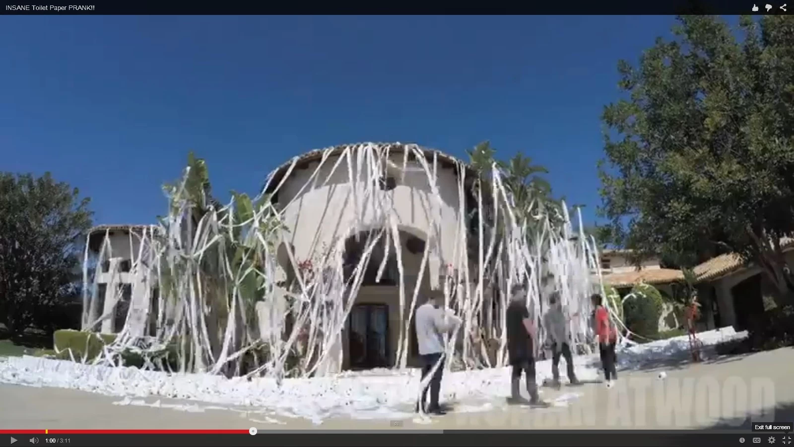 Howie Mandel's House Covered in 4,000 Rolls of Toilet Paper