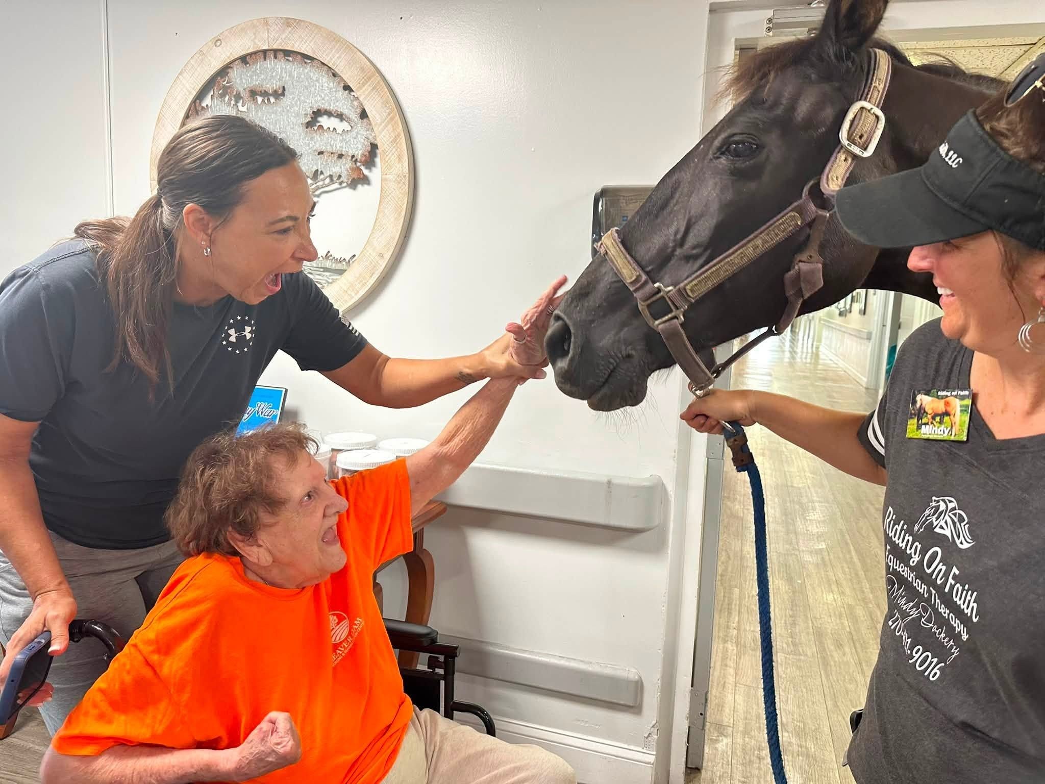 Beaver Dam Nursing and Rehab Residents in Kentucky Get a Surprise Visit From a Beloved Senior Horse