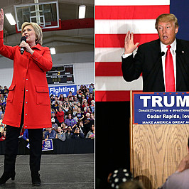 Hillary Clinton and Donald Trump win Iowa caucuses