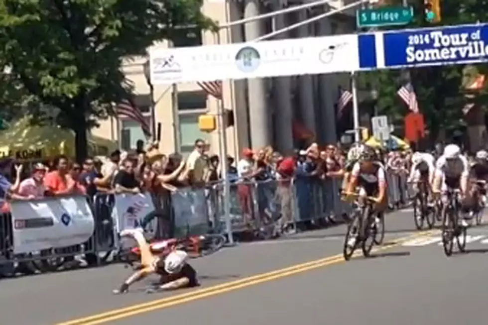 Cyclist Wins Race, Crashes While Celebrating [VIDEO]