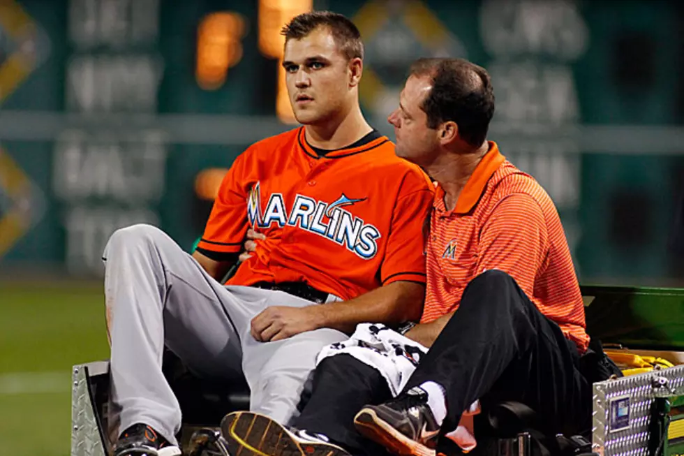 Miami Marlins Pitcher Dan Jennings Clobbered by Screaming Line Drive Off Head [VIDEO]