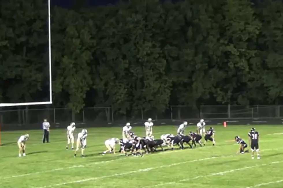 Crazy Extra Point Bounces Off Helmet, Through Upright [VIDEO]