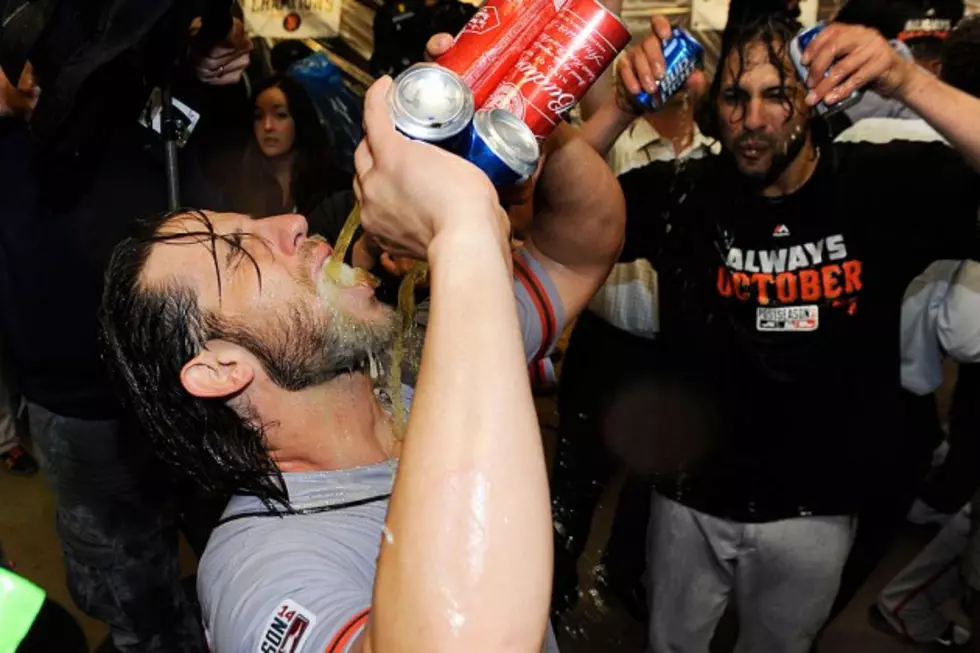 Giants Pitcher Madison Bumgarner Chugs Four Beers (Simultaneously!) After Wild Card Win [PHOTOS, VIDEO]