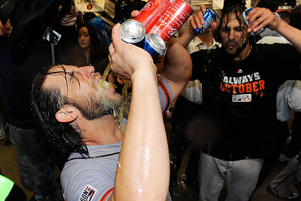 Giants Pitcher Madison Bumgarner Chugs Four Beers (Simultaneously!) After Wild Card Win [PHOTOS, VIDEO]