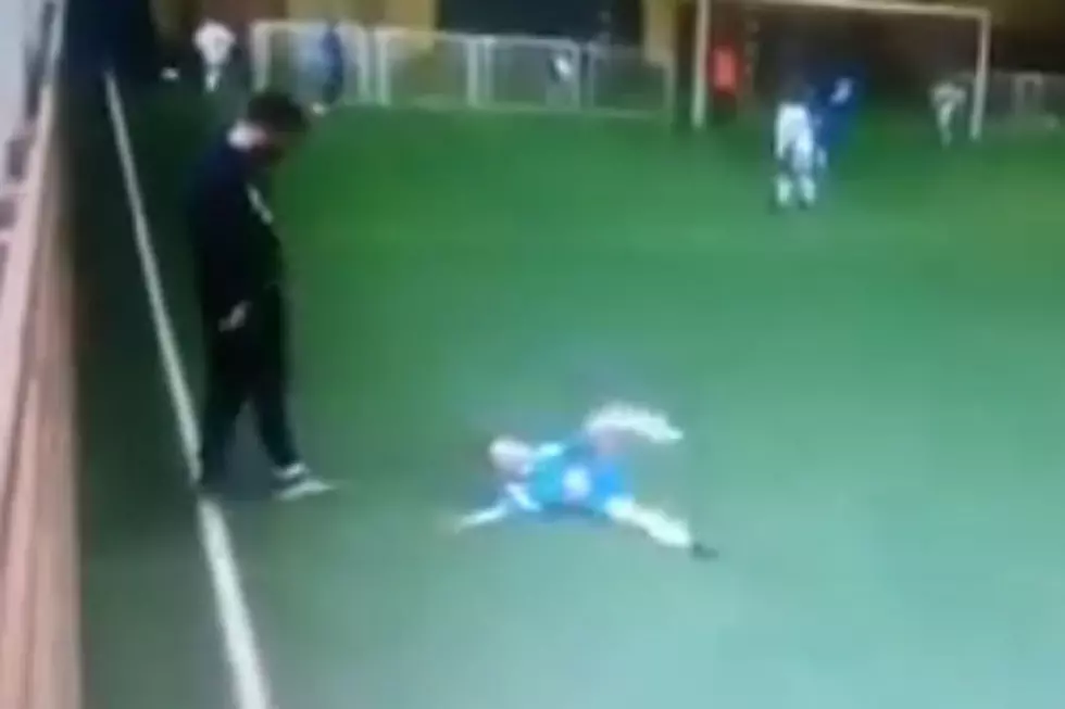 Angry Youth Soccer Coach Brutally Kicks Player