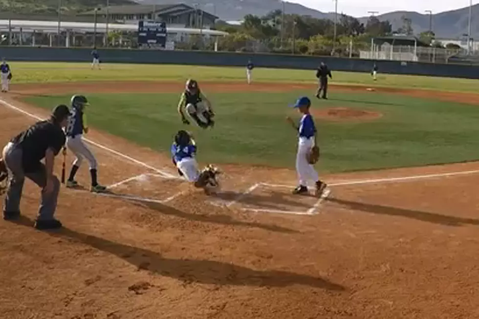 Little Leaguer Soars Like Superman Over Catcher to Score