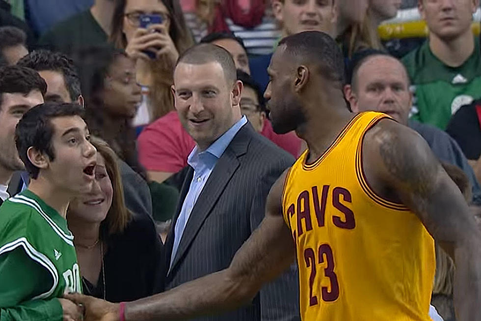 LeBron James Leaves Huddle to Congratulate Special Olympian