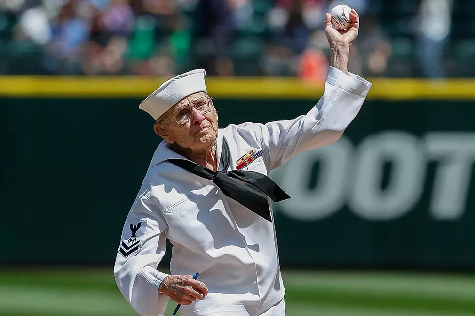 World War 2 Two Vet, 92, Throws Out Blazing First Pitch