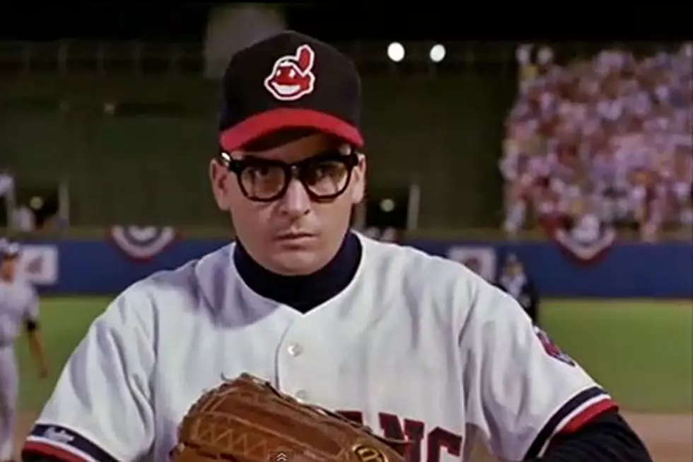 Charlie Sheen Wears 'Major League' Uniform to Cheer Indians