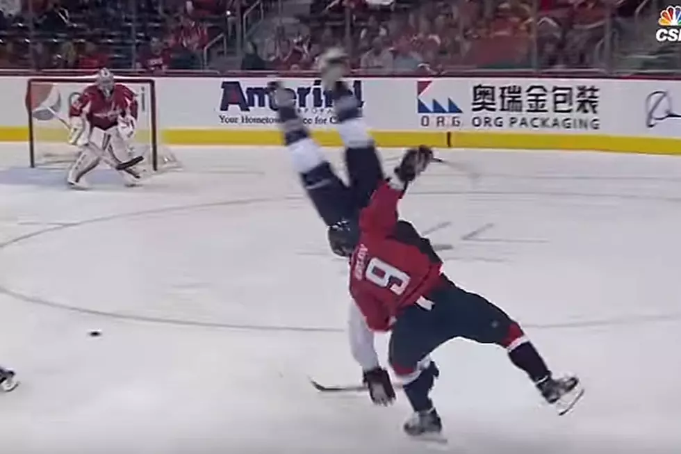 Monstrous Heels Over Helmet Hip Check Is NHL Play of the Year