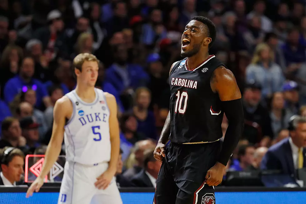 Fired Up South Carolina Fan Eats Bracket After Upsetting Duke