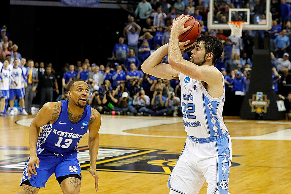 UNC Basketball Hero Luke Maye Gets Standing Ovation in Class