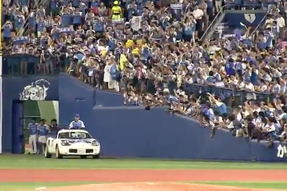 Japanese Closer Enters Game in Sports Car and Stadium Goes Deafeningly Berserk