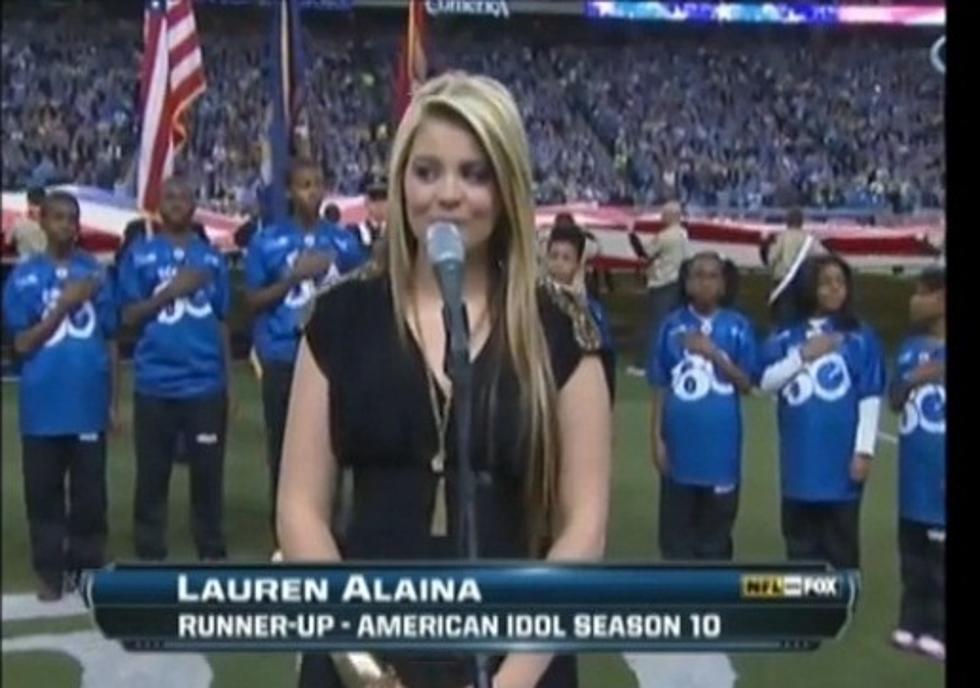 Lauren Alaina Forgets National Anthem Lyrics [Video]