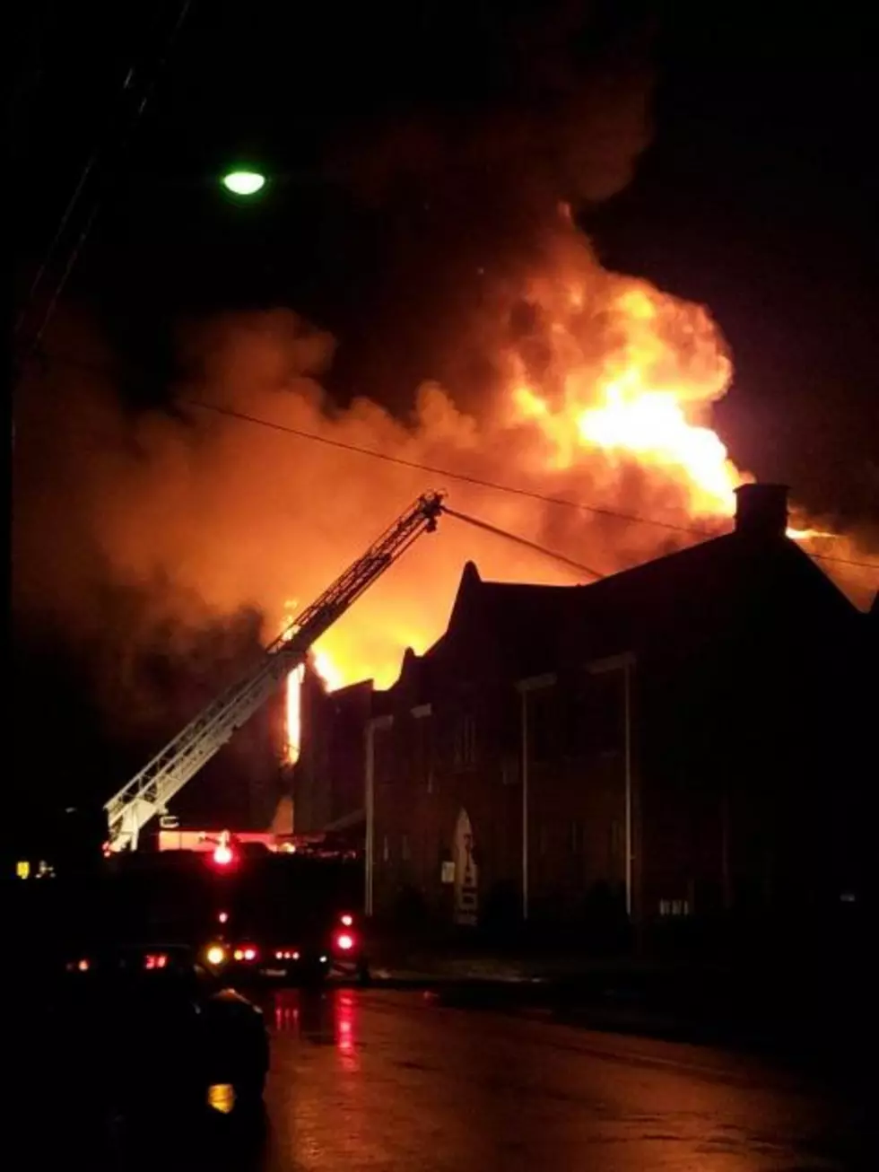 First Christian Church On Fire