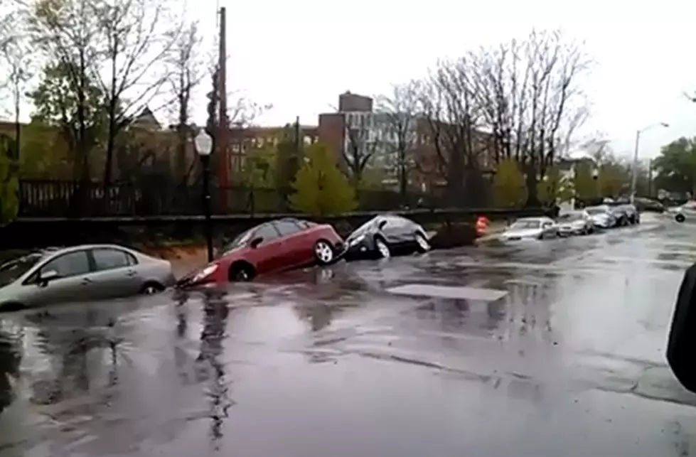 Landslide Causes a Street Cave-In, Swallows Up Cars [VIDEO]