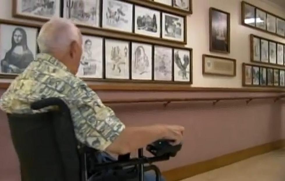 Elderly Man With Cerebral Palsy Creates Art with His Typewriter [VIDEO]