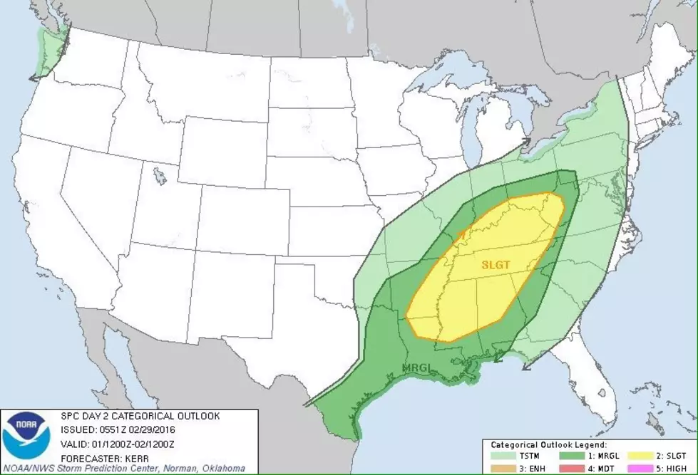 Slight Risk of Severe Weather on Tuesday [Forecast]