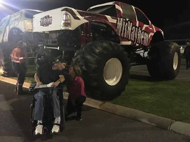 Muhlenberg Co. Teacher Kim Crosby Driving Monster Trucks