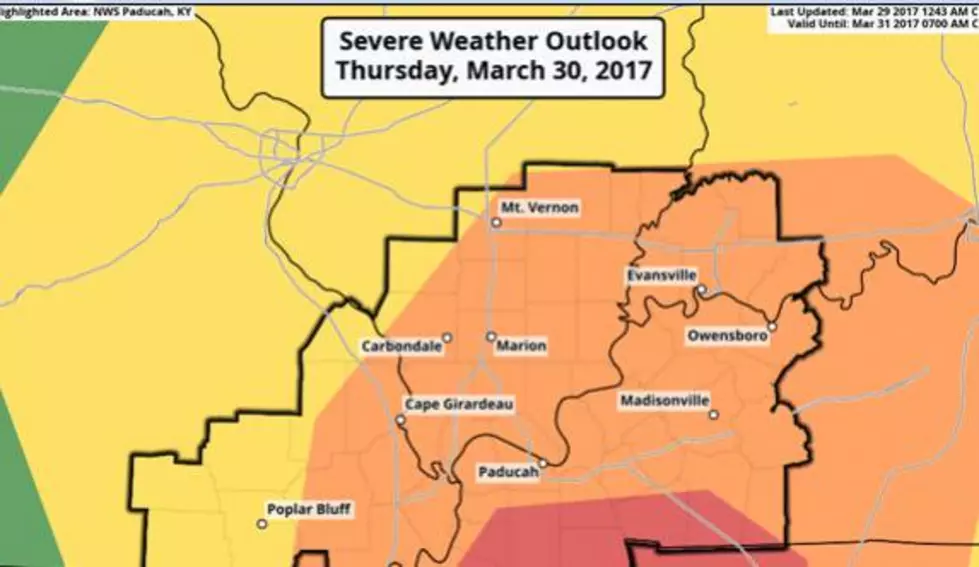 Tristate Faces Enhanced to Moderate Severe Weather Risk Thursday