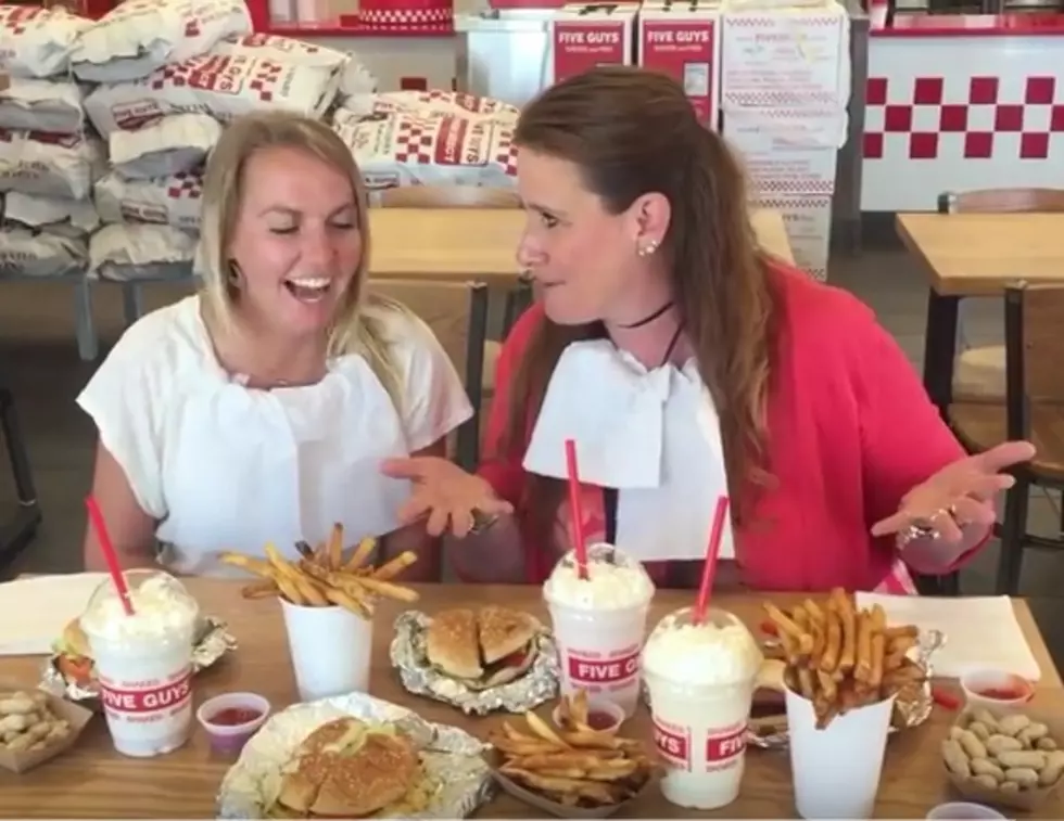 Barb Birgy and Sidney the Intern Try the Menu at Five Guys Burgers and Fries Restaurant in Owensboro