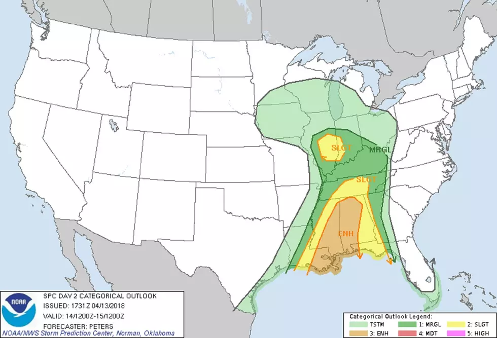 Tri-State Under a Marginal to Slight Risk for Severe Weather Saturday
