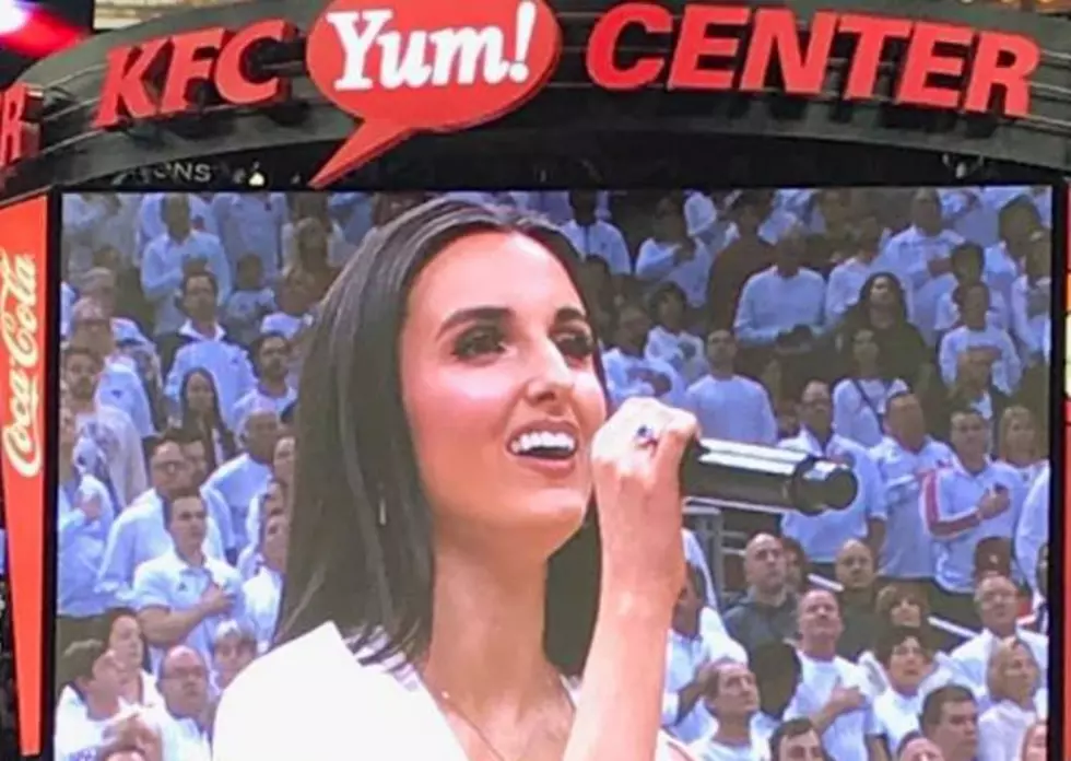 Owensboro’s Jenny Beth Willis Sings National Anthem at Cards Game