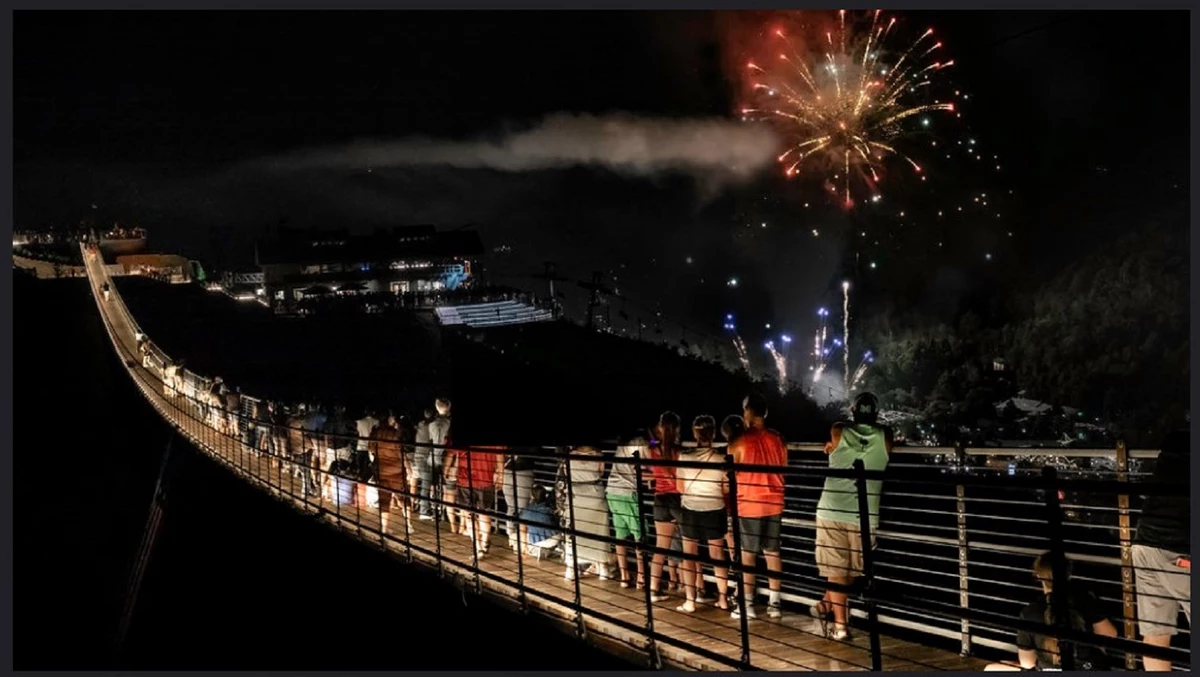 Gatlinburg's Skybridge Hosting a Fireworks Viewing Party