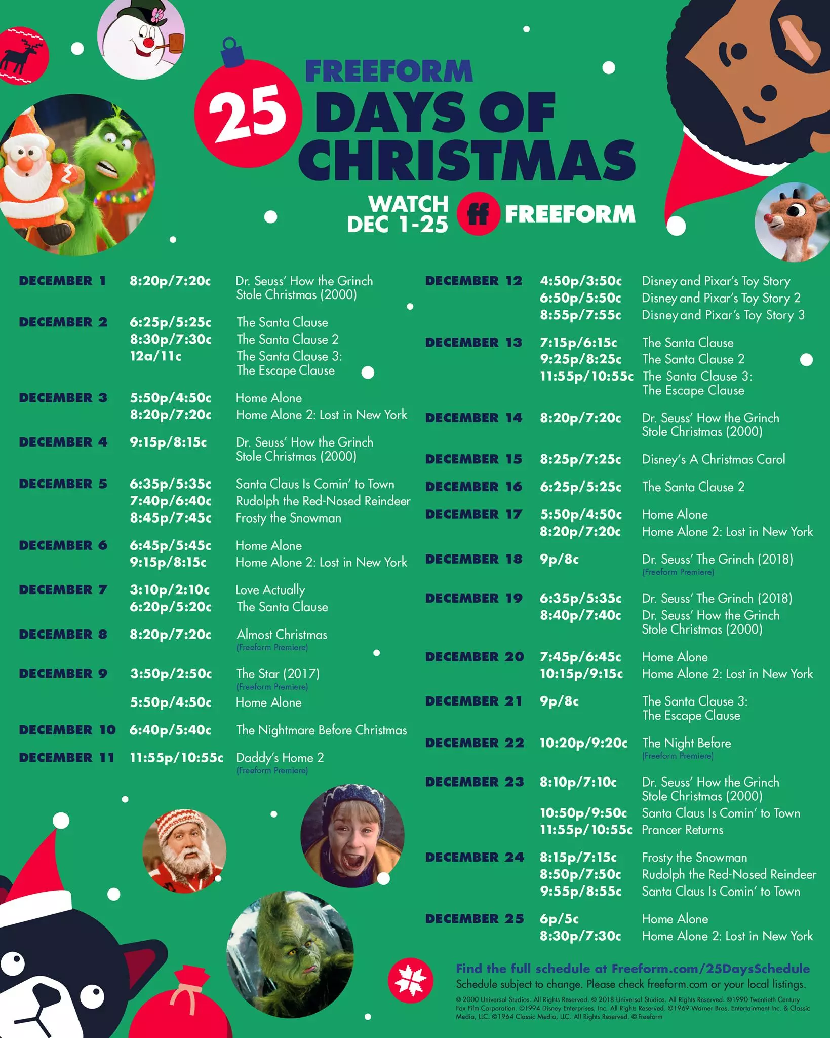 Freeform Abc Family S 25 Days Of Christmas Schedule Video
