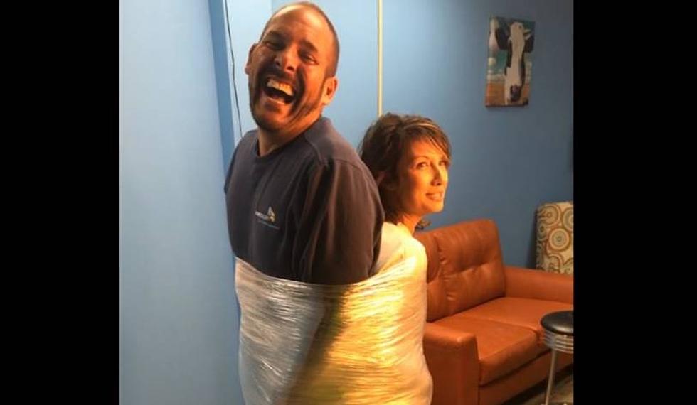 Chad & Angel Attempt the Cling Wrap Challenge [Video]