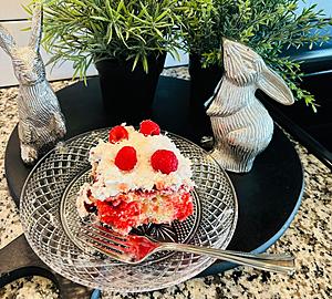 This Coconut Raspberry Poke is the Perfect Cake for Easter Weekend