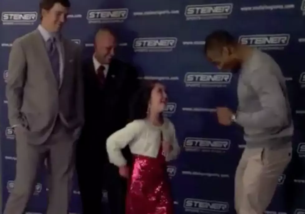 Victor Cruz Salsa Dance Makes 8-Year Old Girl Cry [VIDEO]