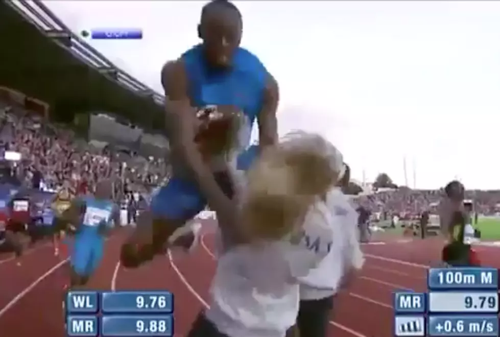 Usain Bolt Runs Into Flower Girl After Race [VIDEO]